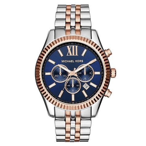 michael kors mk 8412|oversized lexington two tone watch.